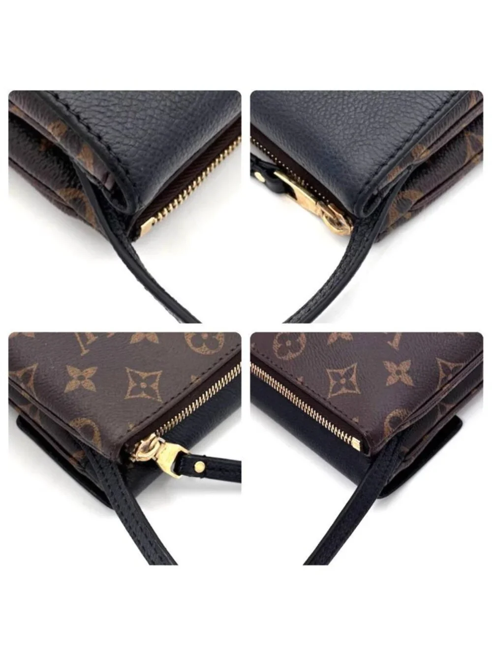 Louis Vuitton Monogram Twice Shoulder Bag Crossbody Gold